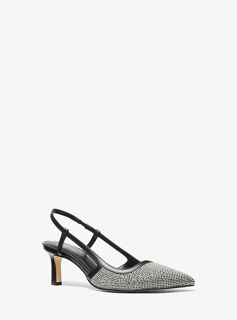 Alora Embellished Slingback Pump in BLACK | Michael Kors
