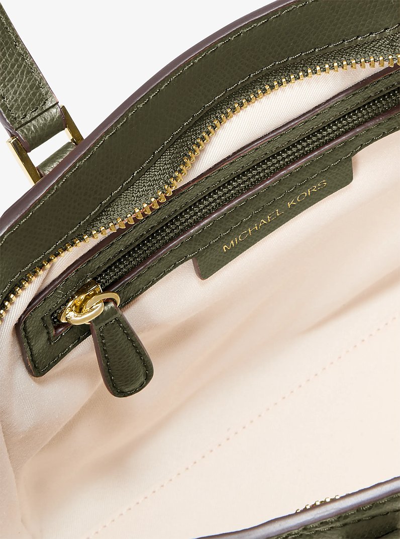 Taryn Small Leather Convertible Crossbody Bag in IVY | Michael Kors
