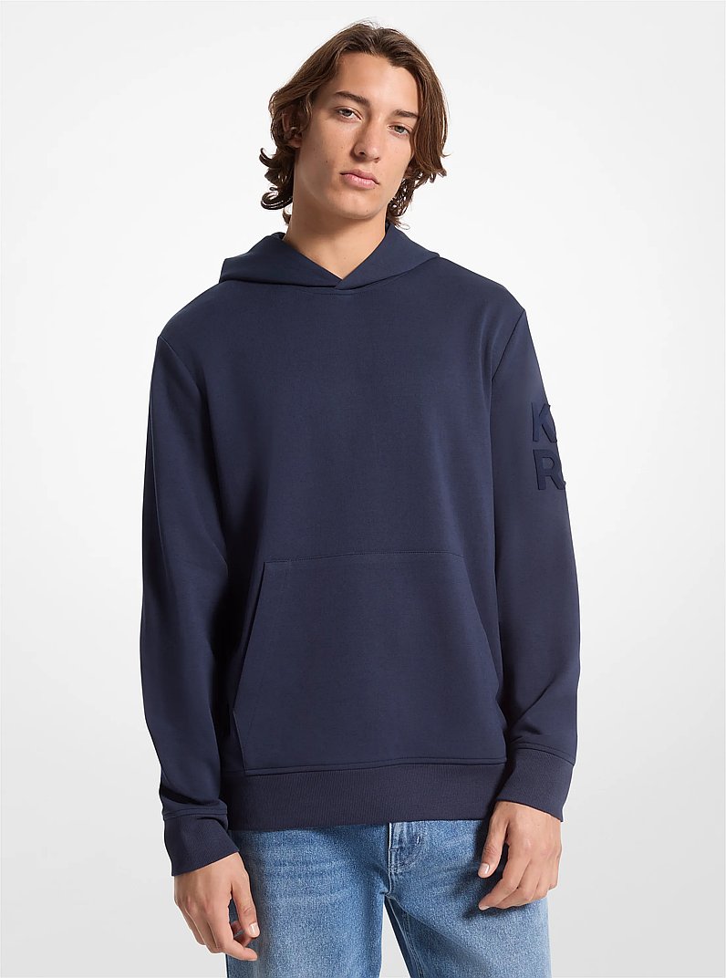 KORS Cotton Blend Hoodie in MIDNIGHT | Michael Kors
