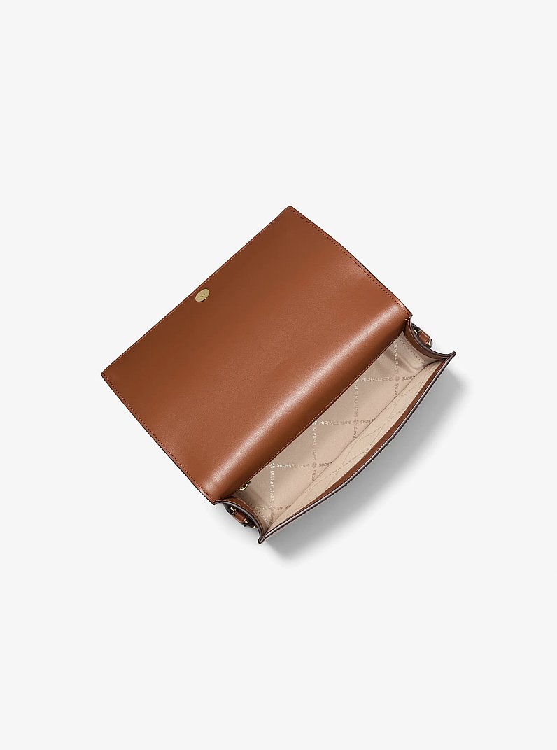 Grand sac &agrave; bandouli&egrave;re Jet Set en cuir saffiano in VALISE | Michael Kors