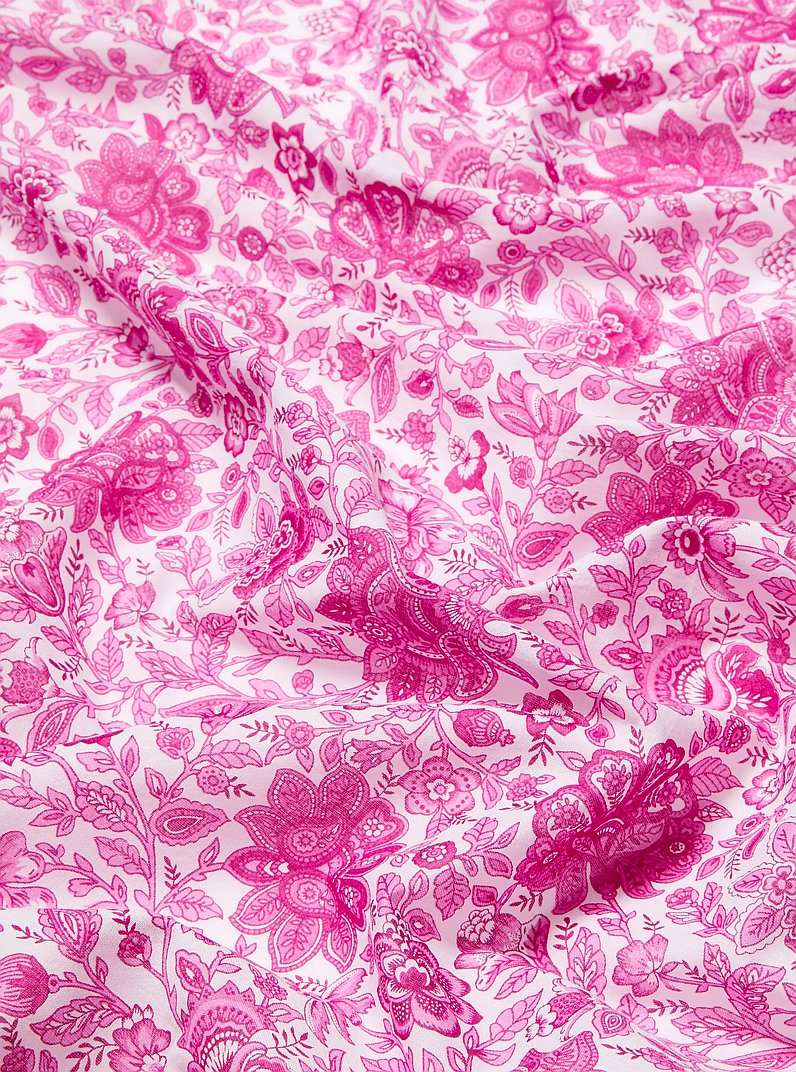 Tuch aus Baumwolle mit Blumenmuster in HIMBEERE | Michael Kors