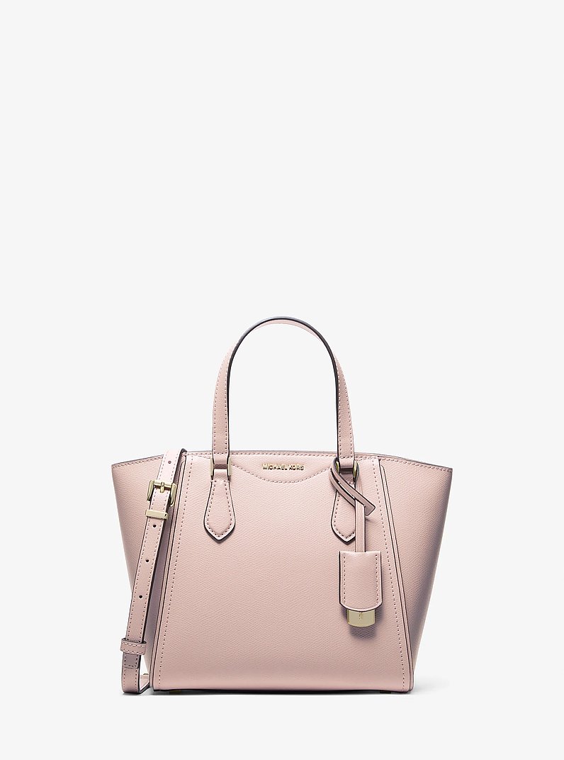 Taryn Small Leather Convertible Crossbody Bag in SOFT PINK | Michael Kors