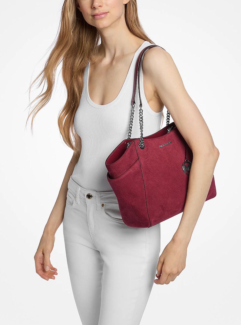 Jet Set Travel Large Tote Bag in MAROON | Michael Kors