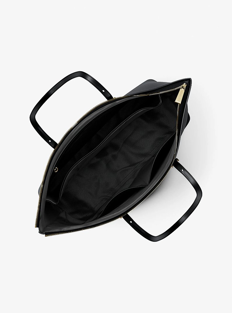 Shopper Quinn Large aus gekrispeltem Leder in SCHWARZ | Michael Kors