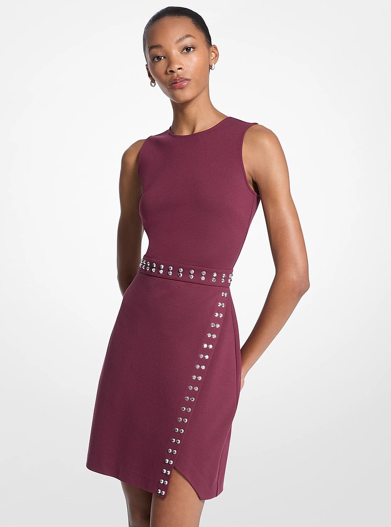 Studded Mini Dress in OXBLOOD | Michael Kors