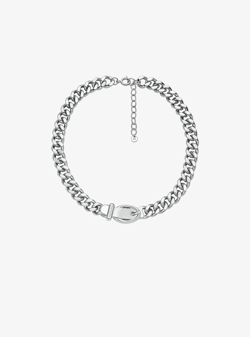 Collar de eslabones de cadena con dise&ntilde;o de hebilla in PLATEADO | Michael Kors