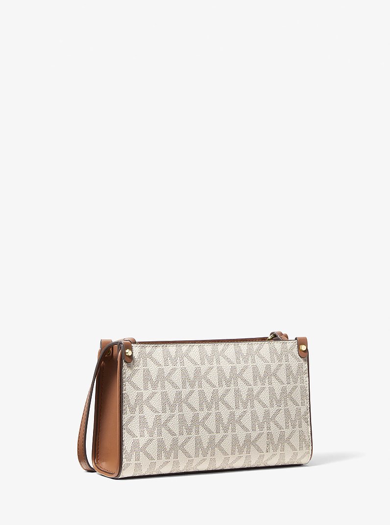 Umh&auml;ngetasche Maple Small mit Signature-Logomuster in VANILLE/LUGGAGE | Michael Kors
