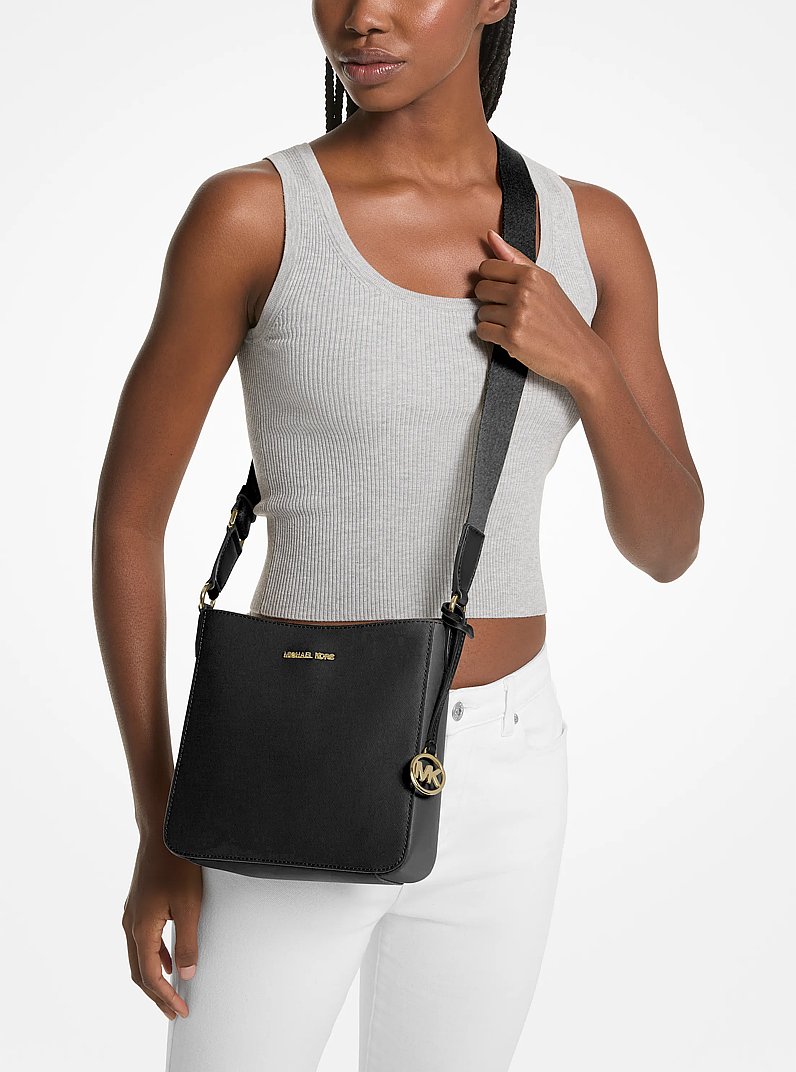 Jet Set Travel Small Messenger Bag in BLACK/BLACK | Michael Kors