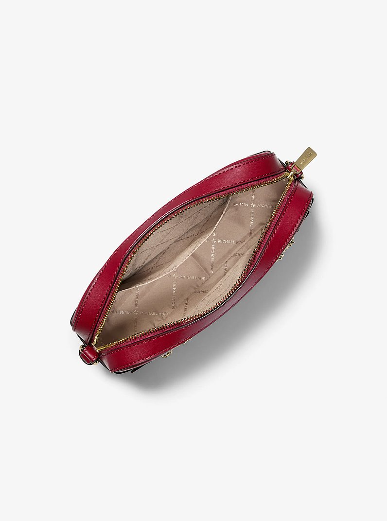 Jet Set Large Ombré Signature Logo Crossbody Bag in CHERRY - Sale