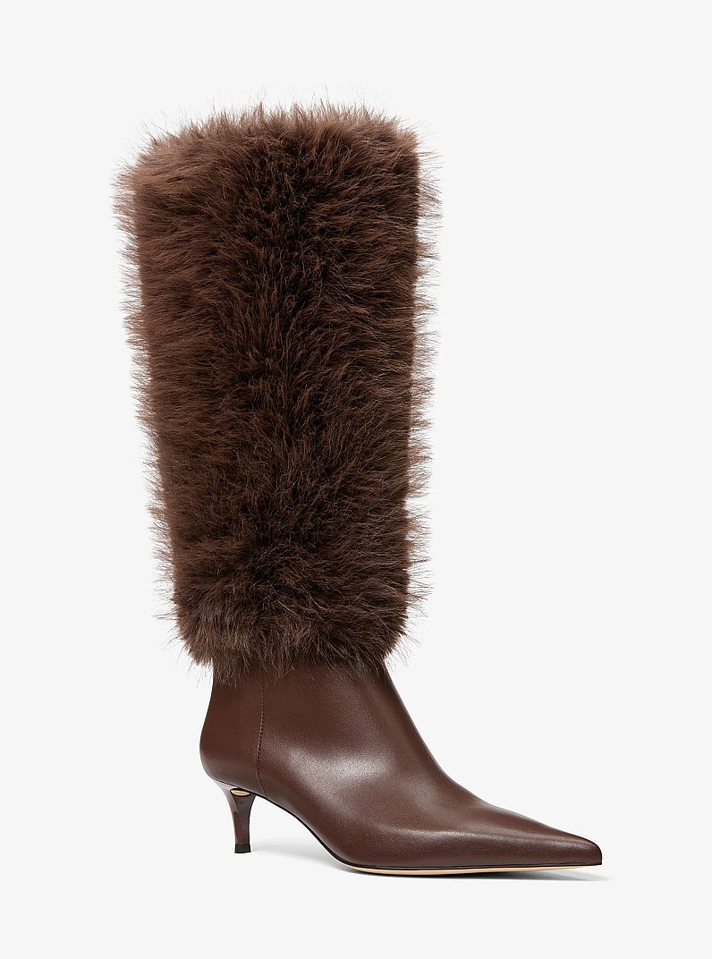 Nalia Faux Fur Boot in NUTMEG | Michael Kors