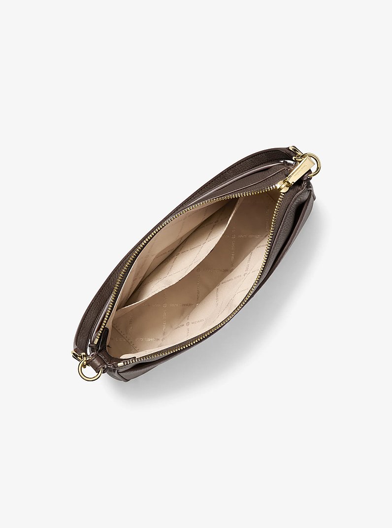 Jet Set Medium Pebbled Leather Convertible Crossbody Bag in CHOCOLATE | Michael Kors