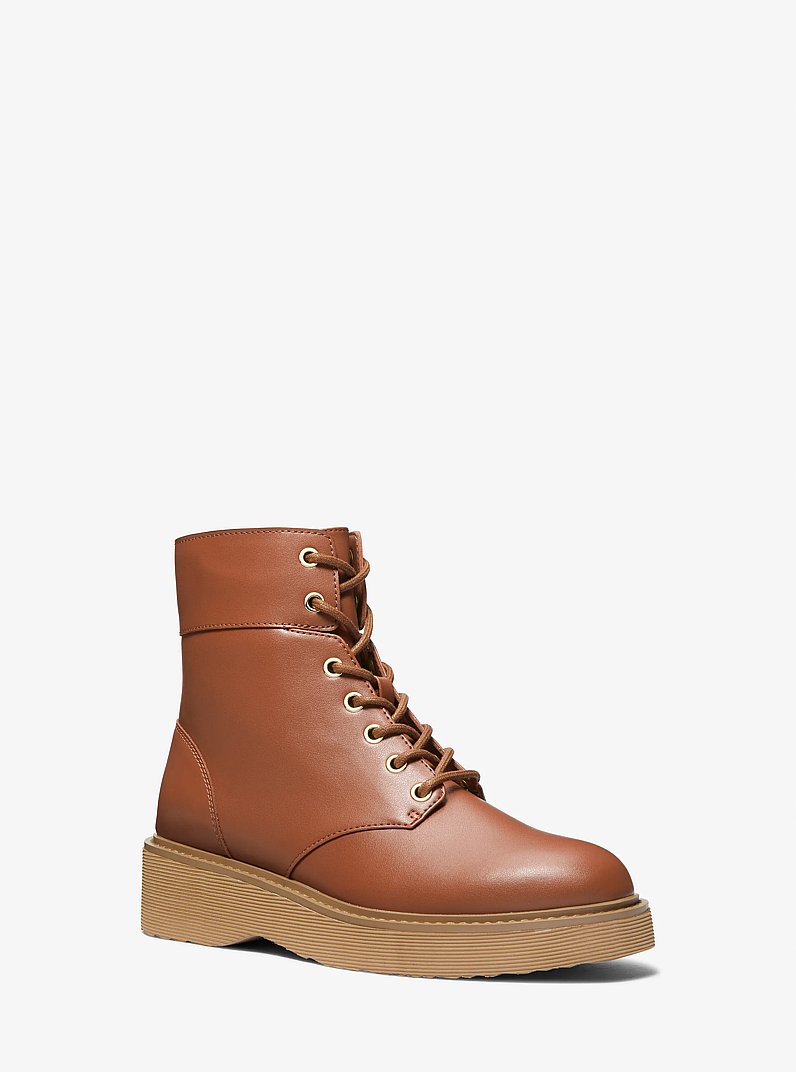 Aniya Combat Boot in LUGGAGE | Michael Kors