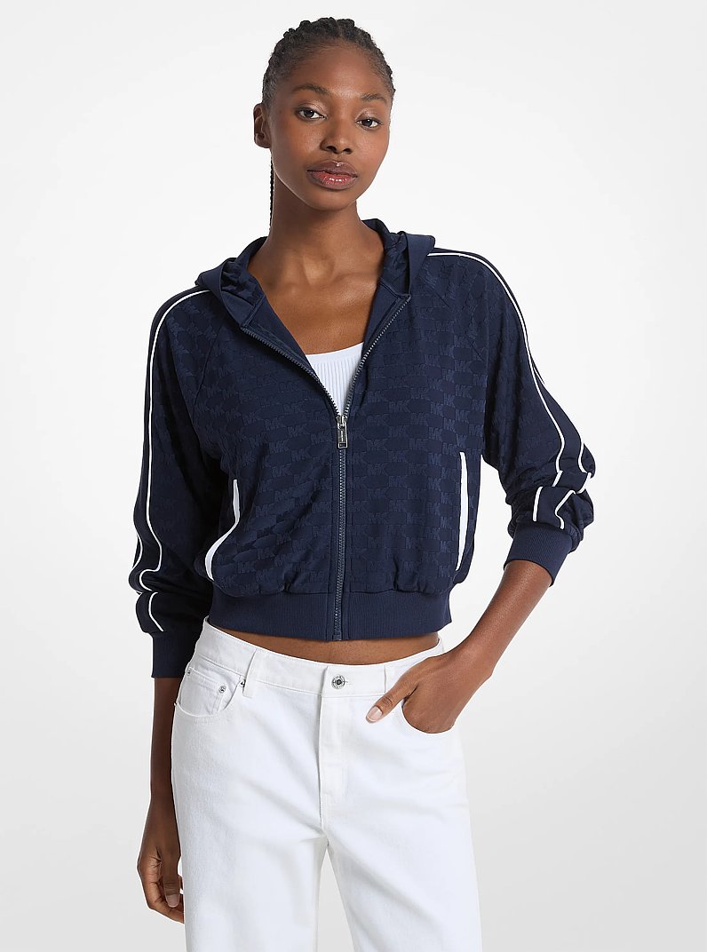 Veste de surv&ecirc;tement en jacquard &agrave; logo in MIDNIGHTBLUE | Michael Kors