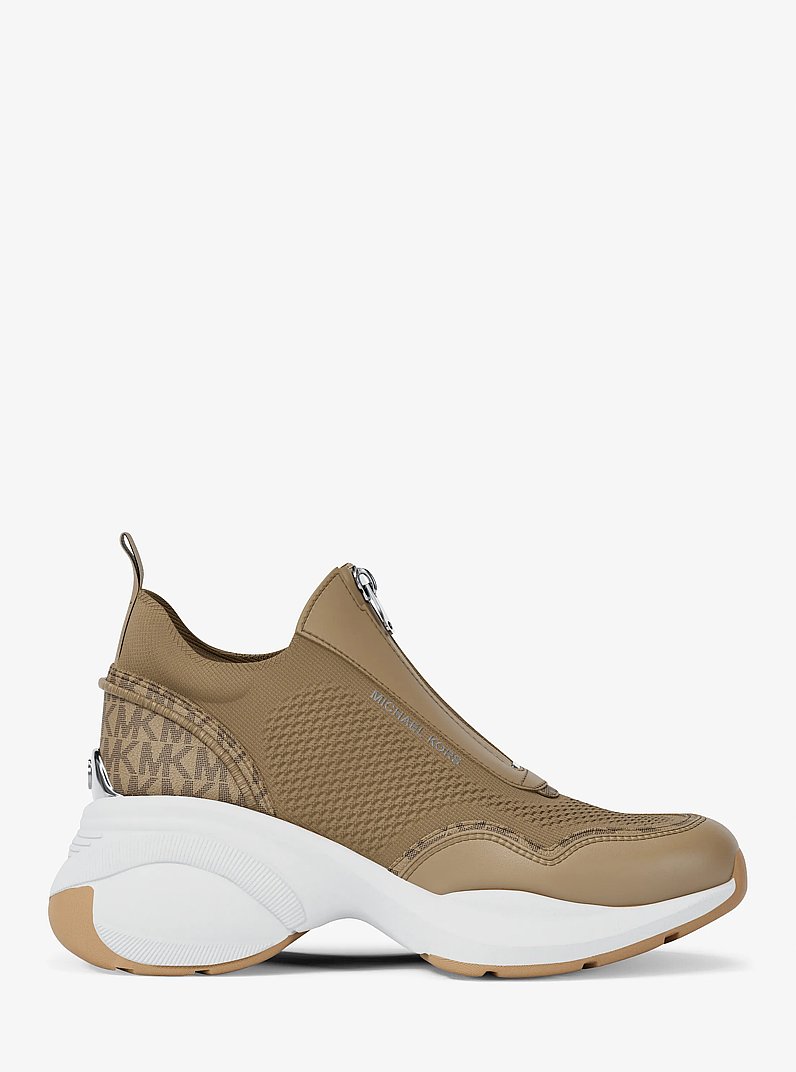 Zuma Leather Trainer in HUSK | Michael Kors