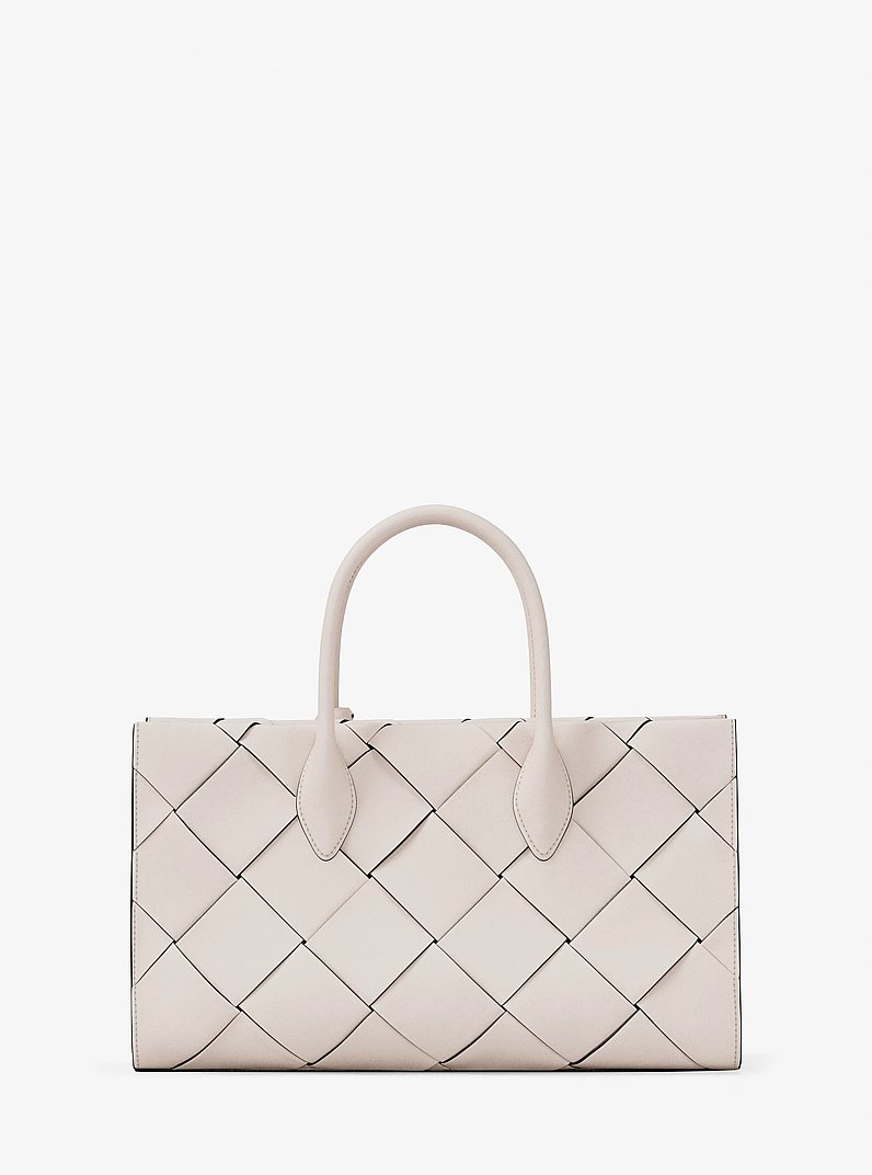 Bolso satchel Mirella mediano trenzado in CREMA CLARO | Michael Kors