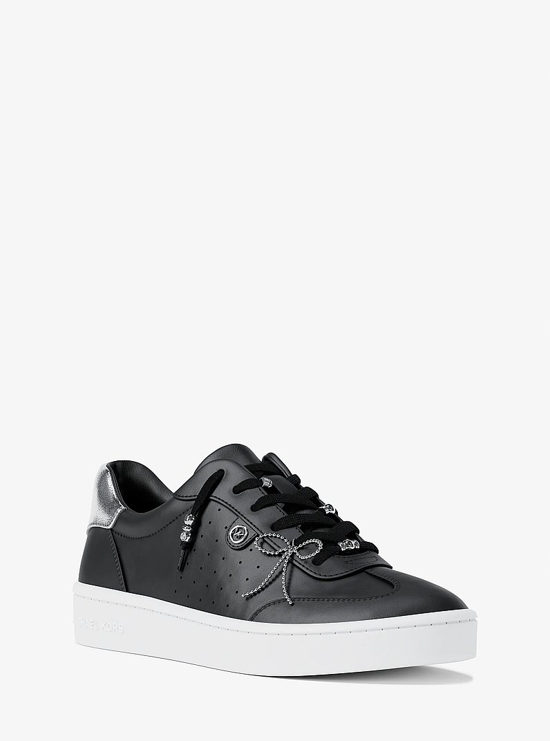 Zapatilla de piel con adornos Scotty in NEGRO | Michael Kors