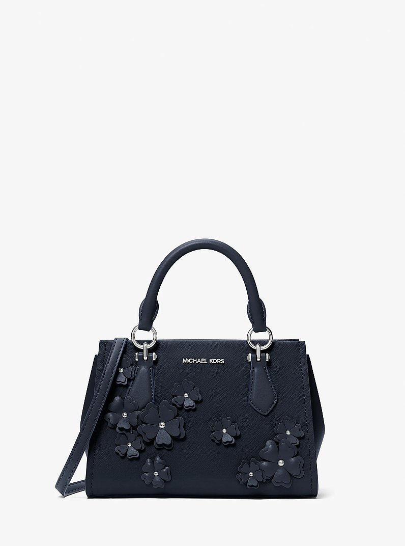 Petite sacoche Marilyn &agrave; ornements floraux in BLEU MARINE | Michael Kors