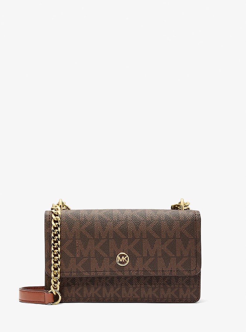 Schultertasche Abbott Small mit Signature-Logomuster in BRAUN/LUGGAGE | Michael Kors