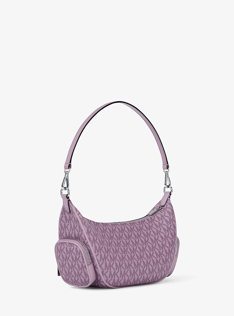 Bolso de hombro Merritt convertible peque&ntilde;o con nuestro logotipo exclusivo in CUARZO CLARO | Michael Kors