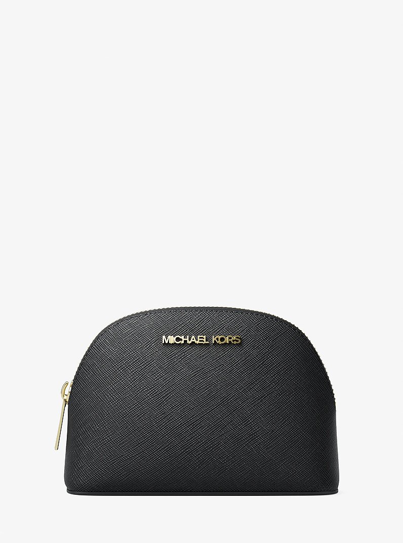 Jet Set Saffiano Leather Travel Kit in BLACK | Michael Kors
