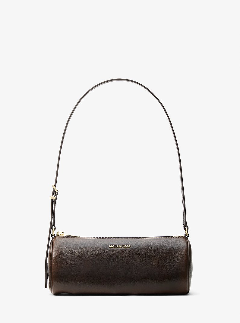 Ashton Small Burnished Pochette in CHOCOLATE | Michael Kors