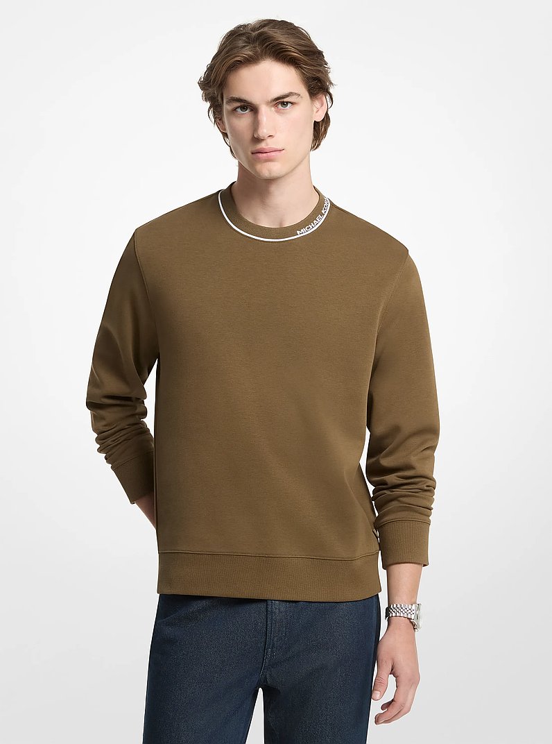 Logo Knit Crewneck Sweater in DUFFLE | Michael Kors