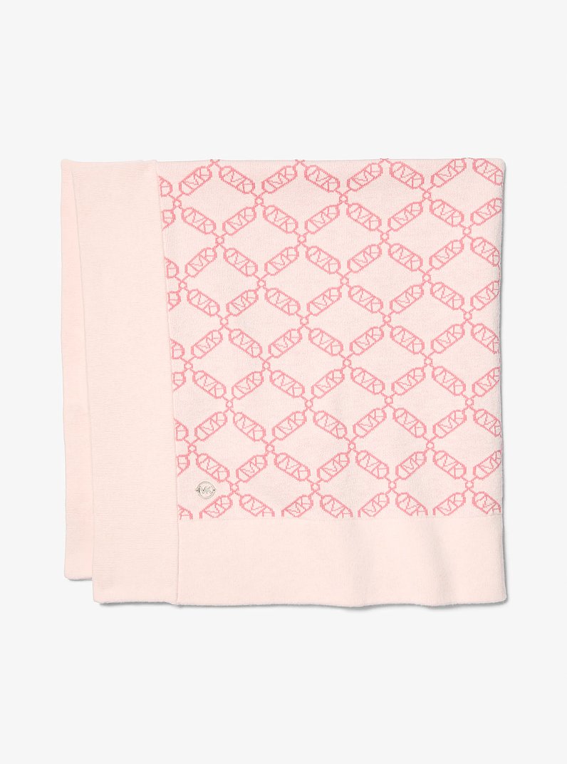 Empire Logo Jacquard Baby Blanket in PALE PINK | Michael Kors