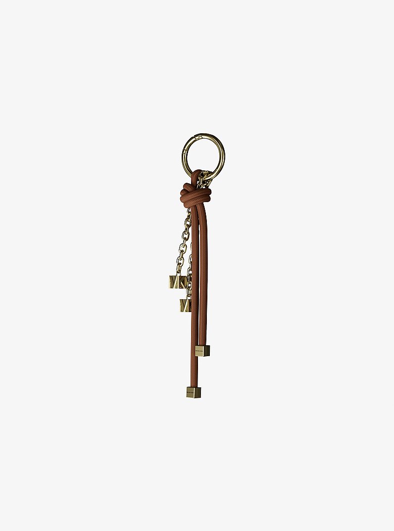 Gold-Tone and Cord Bag Charm in CARAMEL | Michael Kors