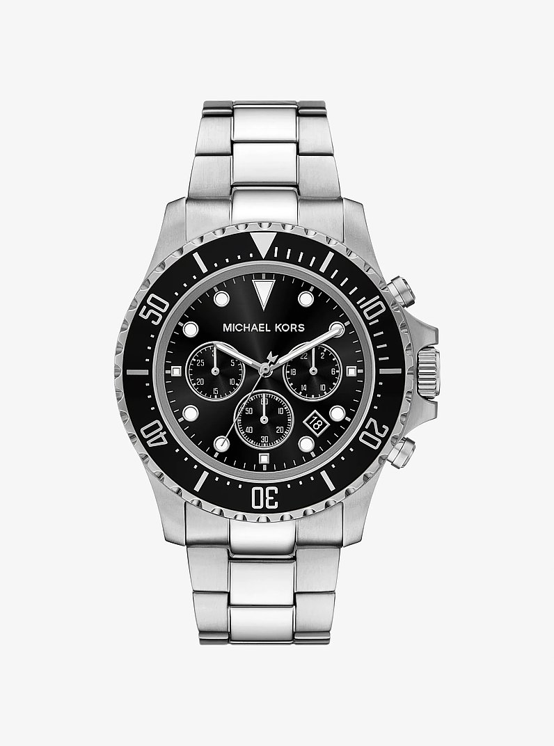 Oversized Everest Silver-Tone Watch in SILVER | Michael Kors
