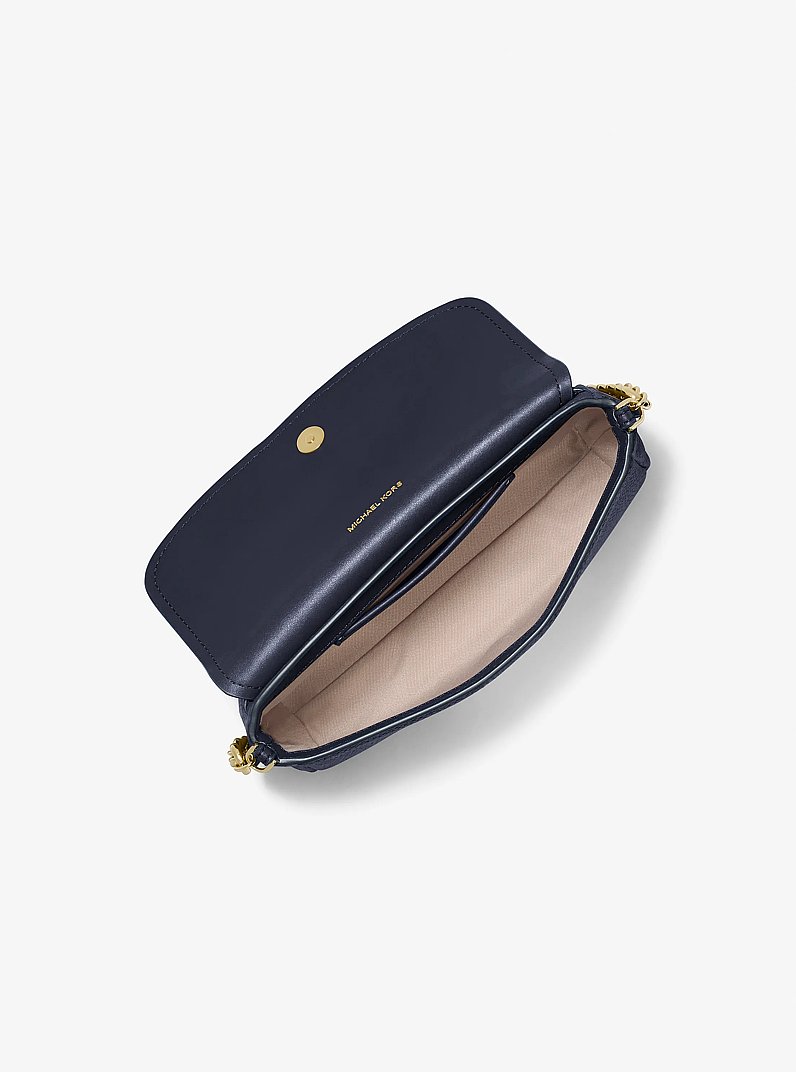 Umh&auml;ngetasche Nolita Small aus gekrispeltem Leder in BLAUGR&Uuml;NES KLEID | Michael Kors