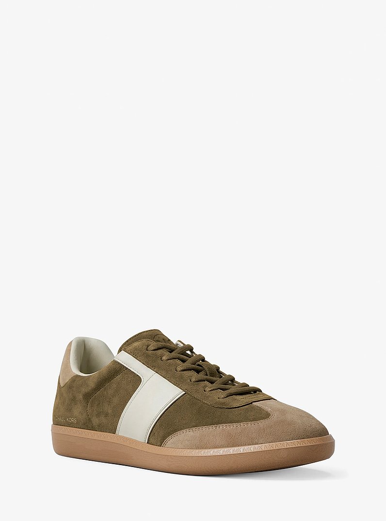 Jovie Color-Block Suede Sneaker in LODEN MULTI | Michael Kors