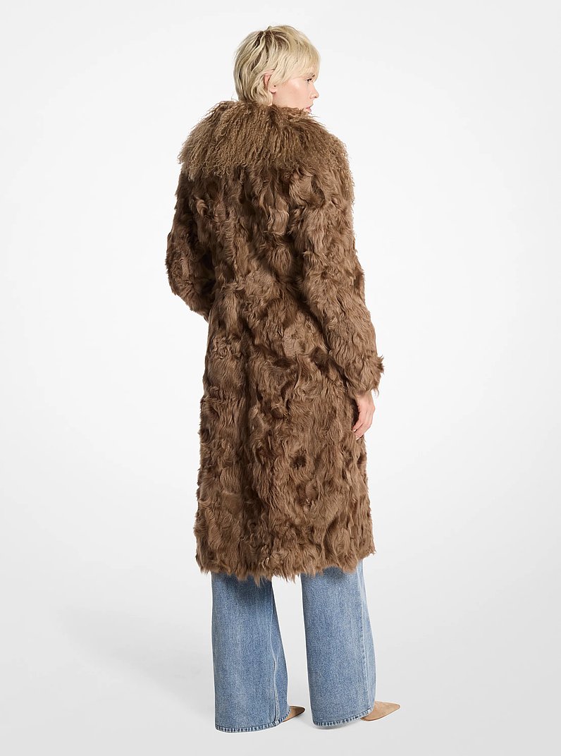 Abrigo de piel de oveja in CAMEL OSCURO | Michael Kors