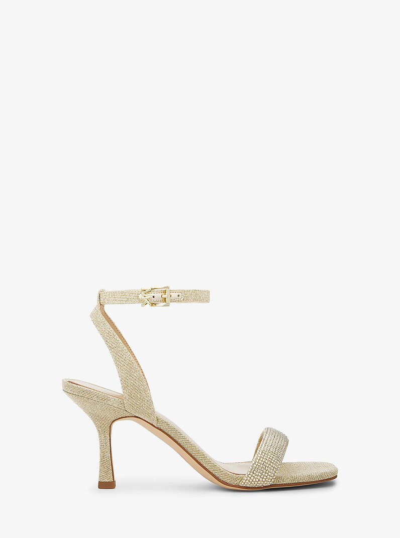 Sandalo Carrie in mesh glitterato con decorazioni