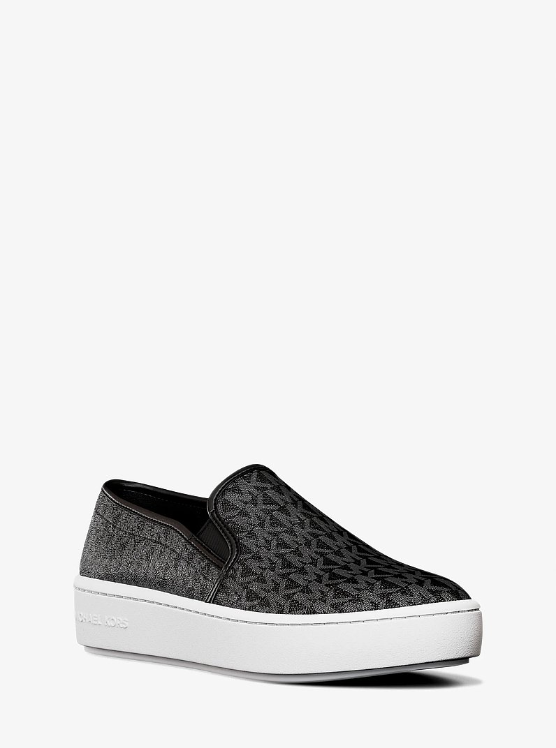 Teddi Signature Logo Slip-On Sneaker in BLACK | Michael Kors