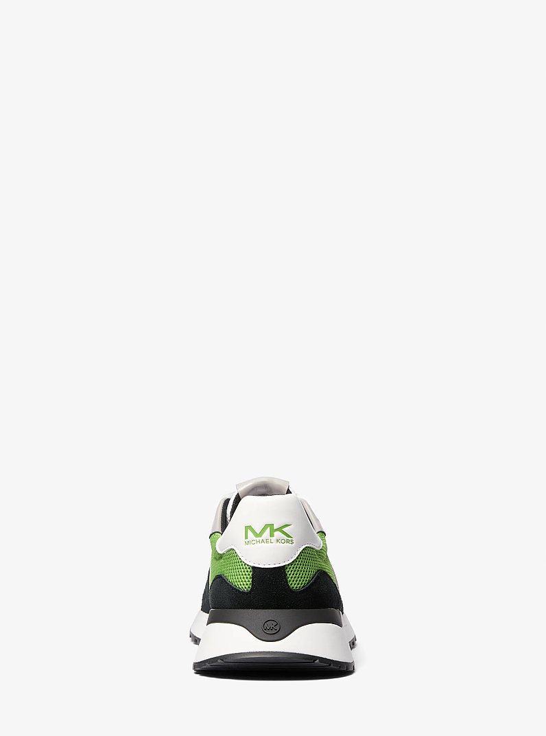 Dax Mixed-Media Trainer in JUNGLE | Michael Kors