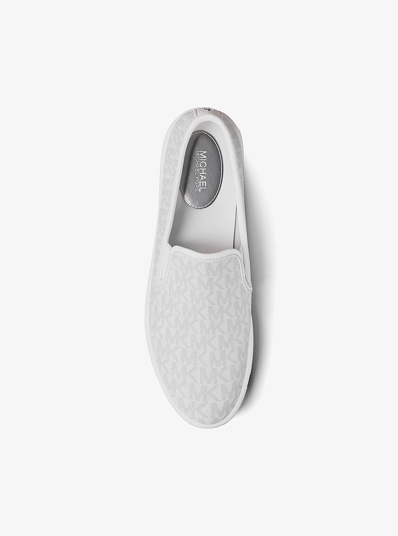 Teddi Signature Logo Slip-On Sneaker in BRIGHT WHT | Michael Kors