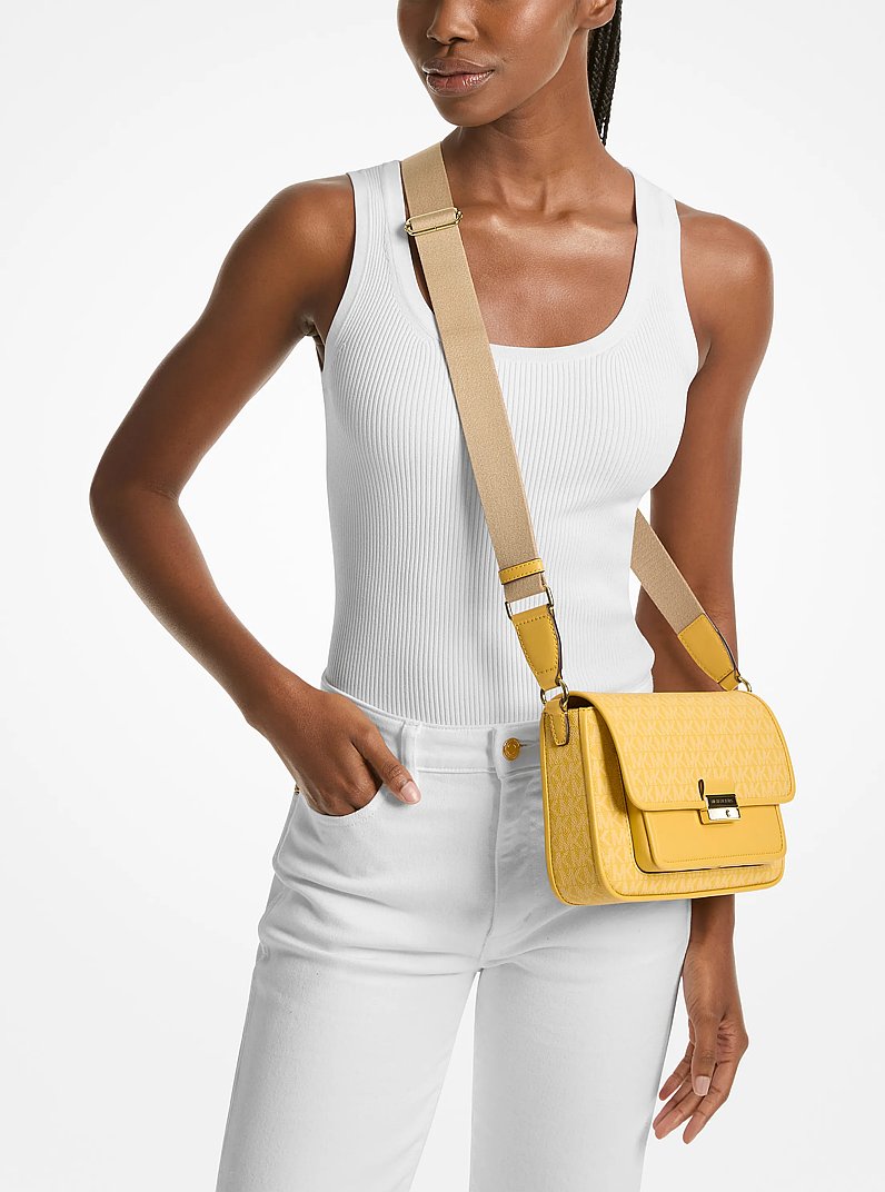 Bradshaw Medium Signature Logo Messenger Bag in DAISY YELLOW | Michael Kors