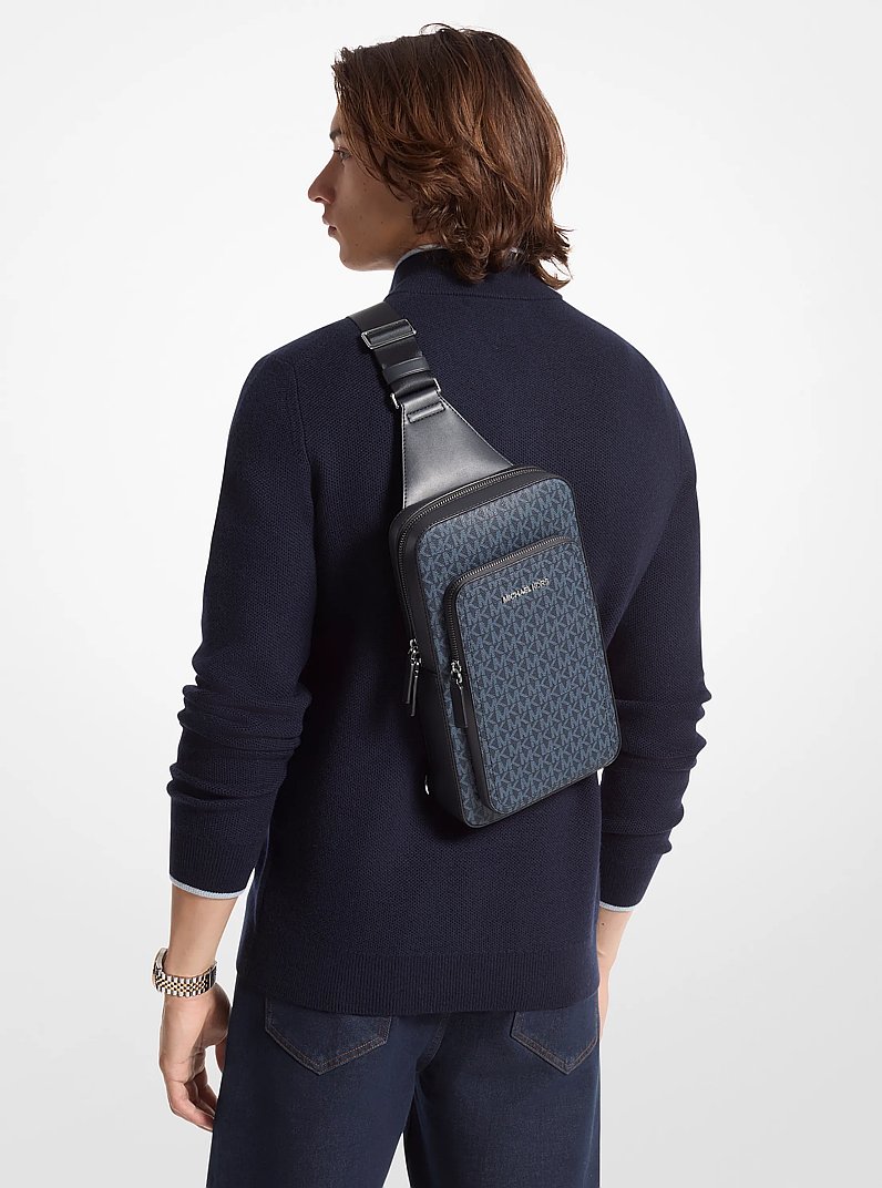 Cooper Commuter Logo Sling Pack in ADMRL/PLBLUE | Michael Kors