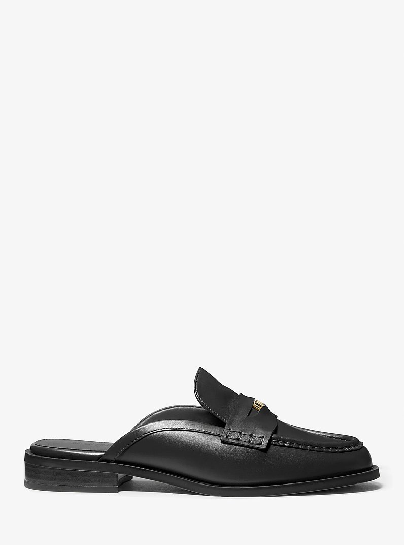 Eden Leather Mule in BLACK | Michael Kors