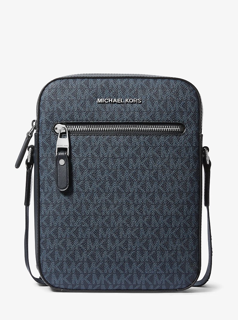 Varick Logo Flight Bag in ADMRL/PLBLUE | Michael Kors