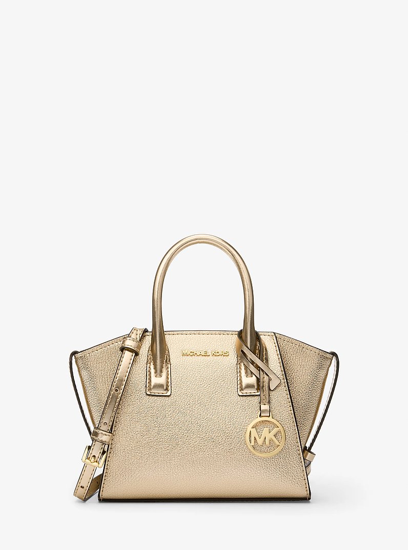 Avril Extra-Small Metallic Leather Satchel in PALE GOLD | Michael Kors