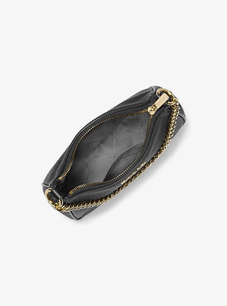 Jet Set Travel Small Pebbled Leather Convertible Crossbody Bag in BLACK | Michael Kors
