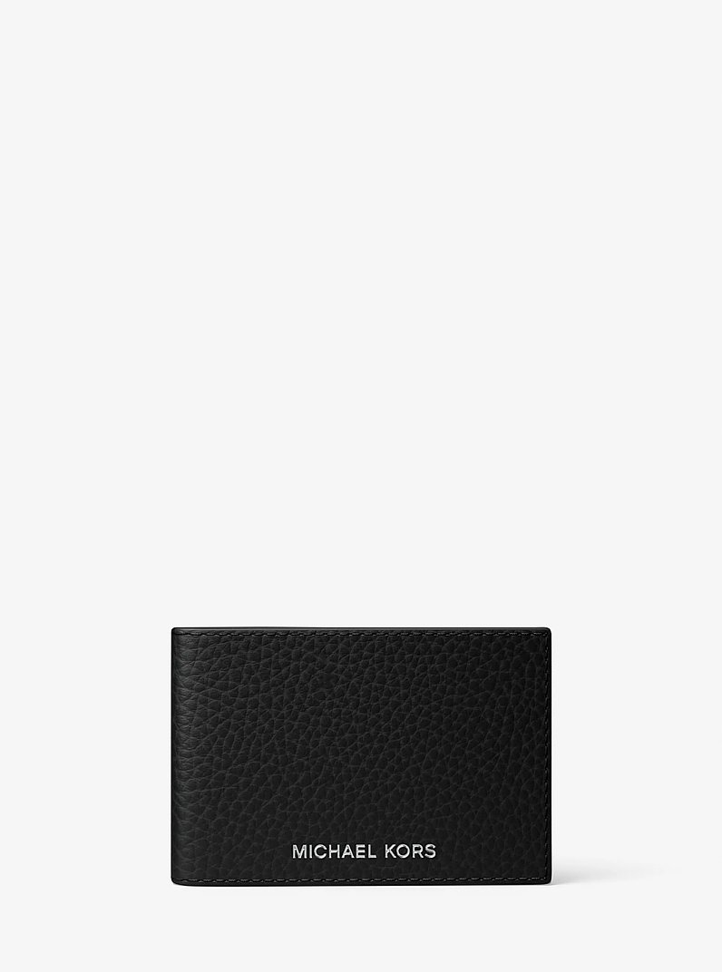 Billetera Cooper de piel granulada in NEGRO | Michael Kors
