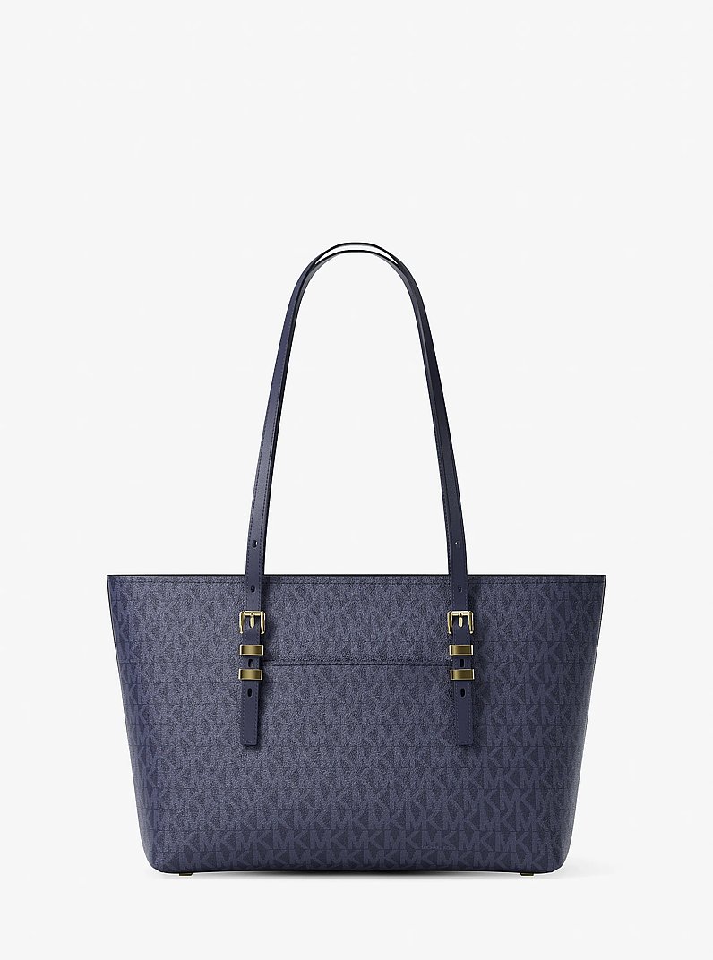 Borsa tote Quinn media in pelle e stampa logo in ABITO BLUES | Michael Kors