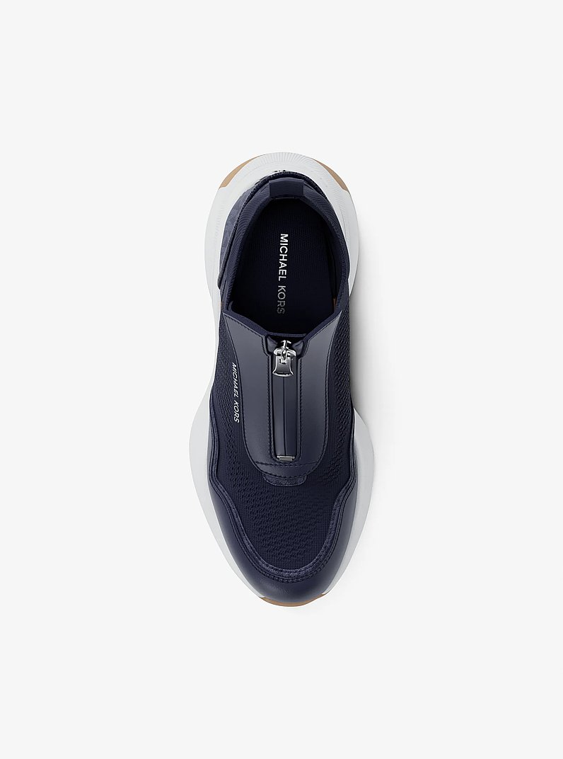 Zuma Leather Trainer in DRESS BLUES | Michael Kors