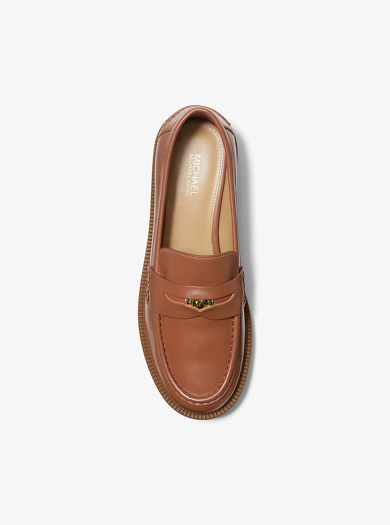 Eden Leather Loafer in LUGGAGE | Michael Kors