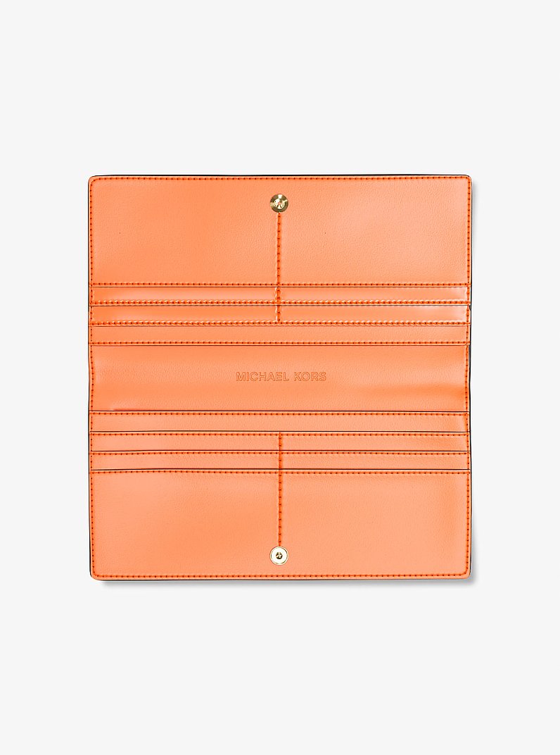 Carson Large Signature Logo Wallet in RED CLAY | Michael Kors