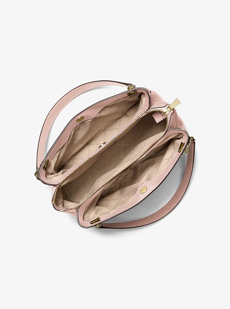 Susan Medium Quilted Leather Tote Bag in SOFT PINK | Michael Kors