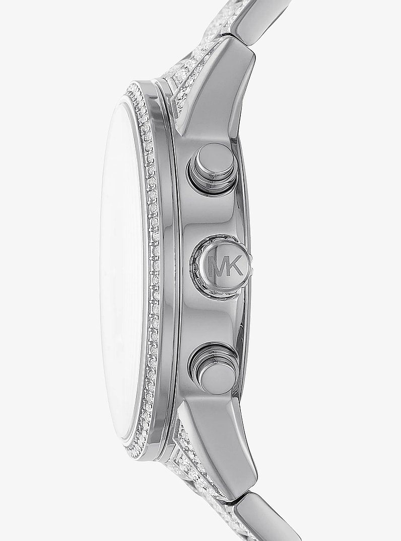 Bryant Pav&eacute; Silver-Tone Watch in SILVER | Michael Kors