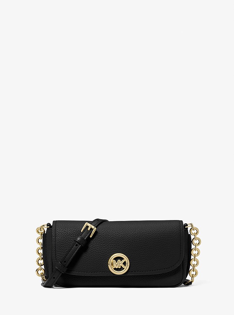 Petit sac &agrave; bandouli&egrave;re Nolita en cuir grain&eacute; in NOIR | Michael Kors
